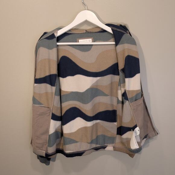 Abercrombie & Fitch Kids Fleece Hooded Jacket Light Layer Travel - Size 11/12 - Picture 3 of 9